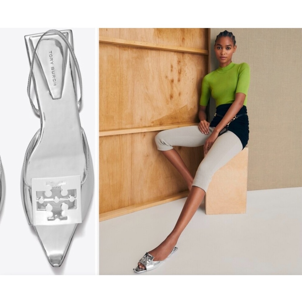 Tory Burch logo flat Slingback